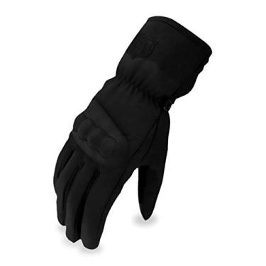 Imagem de MTR Luvas de inverno quentes de dedo inteiro, luvas impermeáveis para motociclismo com tela sensível ao toque Equipamento de corrida profissional para passeios ao ar livre, preto, GG