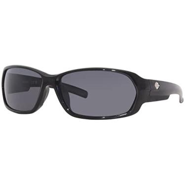 Imagem de Óculos de sol Harley Davidson HD0913X - Moldura preta brilhante, lentes de fumaça 63 mm HD0913X6301A, Preto brilhante/fumê, 63/16/125