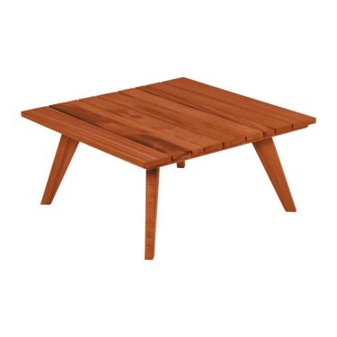 Imagem de Mesa de Centro para Área Externa Quadrada Toscana Marrom 80 cm