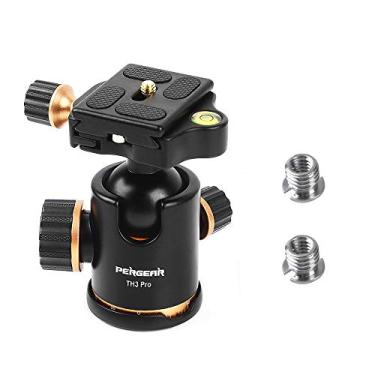 Imagem de Pergear TH3 Pro Câmera DSLR Tripé Ball Head, Capacidade de carga de 8 kg / 17,6 lbs, Rotação de 360 graus, Qualidade de construção de metal, Amortecimento de ajuste fino, Design de ranhura em forma de U para fácil mudança para o modo vertical