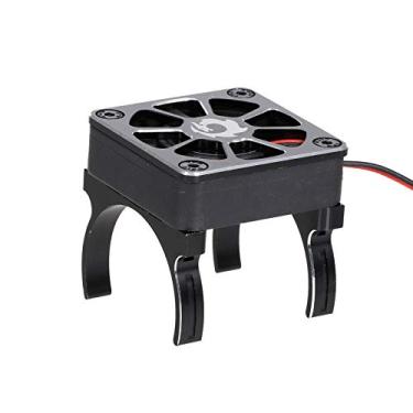 Imagem de Wemay Ventilador de resfriamento do dissipador de calor do motor RC com 2 braçadeiras e cabo adaptador para motor escovado série 540 550 compatível com carro RC Hsp Redcat TRX-4 Axial Scx10
