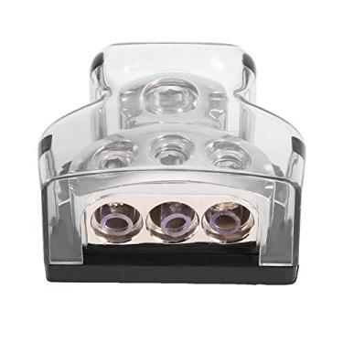 Imagem de Distribuição de energia, plástico de liga Áudio do carro Tipo T Distribuição de fonte de alimentação 1 * 0GA Em 3 * 4GA Out Block Splitter