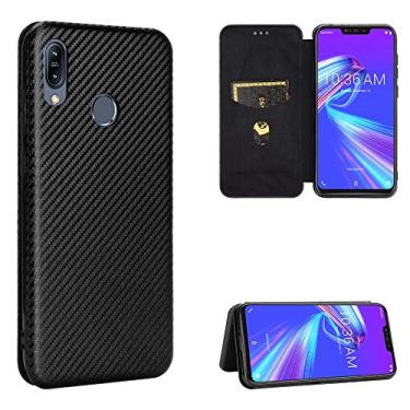 Imagem de For for ASUS Zenfone Max (M2) ZB633KL Carbon Fiber Texture Horizontal Flip TPU + PC + PU Leather Case with Card Slot