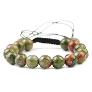 Imagem de Amuleto de pedra natural pulseiras e pulseiras femininas contas joias presentes - corda trançada de 10 mm, Cristal