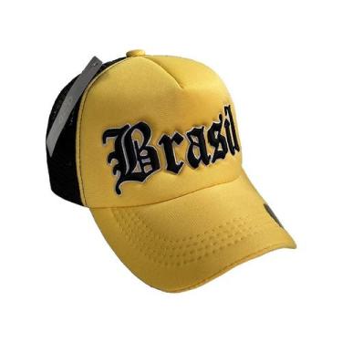 Imagem de Boné Brasil Amarelo Bordado - Glx Headwear