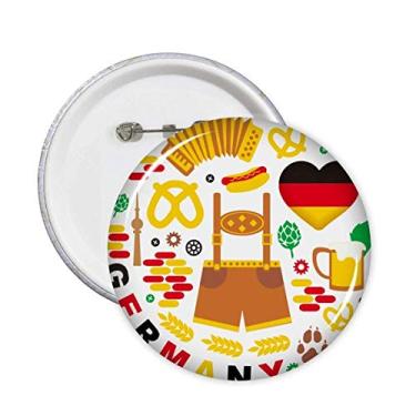 Imagem de Broche de cultura da bandeira de alfândega da Alemanha com emblema de botão, 5 peças