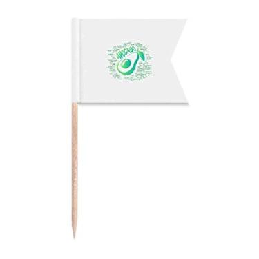 Imagem de Abacate Cut Leaves Art Deco Presente Fashion Palito Bandeiras Marcação para Bolo Festa Comida Prato de Queijo