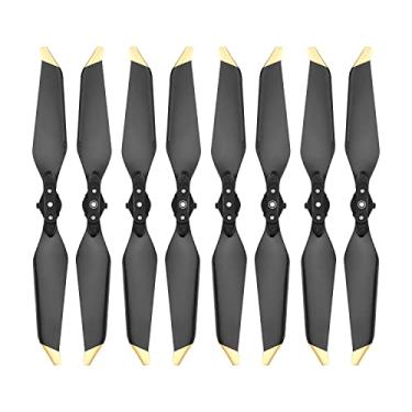 Imagem de HeiyRC 8 hélices de baixo ruído para drone DJI Mavic Pro/Mavic Pro Platinum, 8331 hélices de substituição dobráveis de liberação rápida, 4 CCW + 4 CW