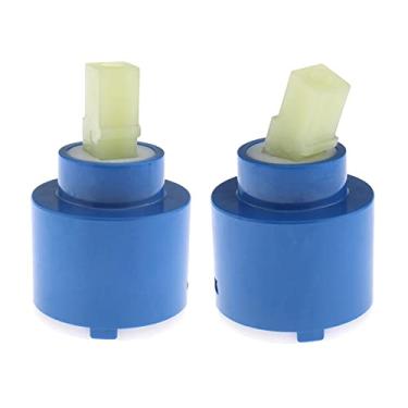 Imagem de (35mm) - SING F LTD 2 x 35mm Ceramic Disc Cartridge Plastic bath basin shower lever mixer tap Bathroom Basin Repair Replacement Accessories