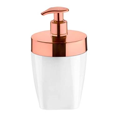 Imagem de Dispenser Porta Sabonete Líquido 400ml Saboneteira Pia Banheiro Branco Rose Gold - 2702BCR Future