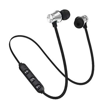 Imagem de SZAMBIT Fones de Ouvido Sem Fio,Fones de Ouvido Bluetooth,Adsorção Magnética Sem Fio Bluetooth In-ear Fone de Ouvido,Fone de Ouvido Esportivo para Telefone/PC (prateado)