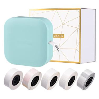 Imagem de LUGU Máquina de fazer etiquetas Q30 impresso de etiquetas térmica de bolso tudo em um BT Connect etiqueta adesiva DIY Date Journal Etiqueta de estudo Máquina de rotulagem com 5 pcs rolos de