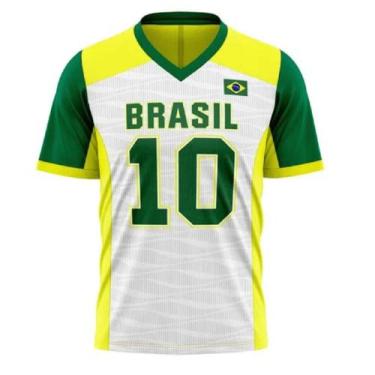 Imagem de Camiseta Braziline Makuna Brasil Masculino - Branco