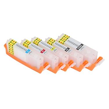 Imagem de 5Pcs Ink Cartridge Printing Cartridge PGBK BK C M Y Reusable Inkjet Ink Cartridges Replacement (980-981)