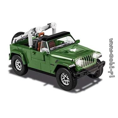 Imagem de Jeep Wrangler Militar Americano Blocos Para Montar Com 98 Pcs COBI Blocos de Montar Verde