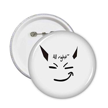 Imagem de Adesivos de texto diabo Art Deco, presentes modernos, emblema, botão, emblema, acessórios, decoração, 5 peças