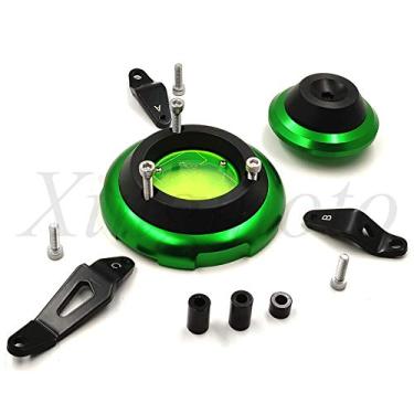Imagem de NBX- KA-NINJA4-BG - Capa de proteção de motor CNC esquerda kit compatível com NBX- KA-wasaki Ninja 400 2018 2019 Verde