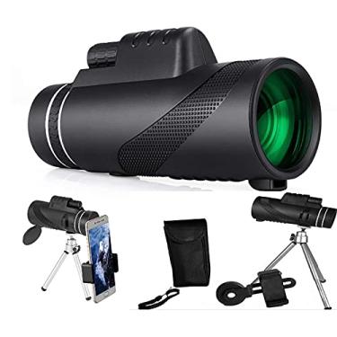 Imagem de Telescópio monocular 40X60 HD, mais novo prisma monocular à prova d'água de alta potência BAK4 adequado para observação de pássaros adultos, concerto com suporte rápido para smartphone