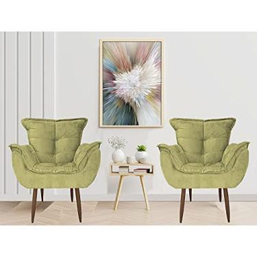 Imagem de Kit 2 Poltronas Opala Decorativa Amarelo