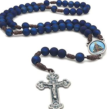 Imagem de Terço Metálico Nossa Senhora Aparecida Azul