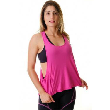 Imagem de Regata Feminina Fitness Pink Curta Ative