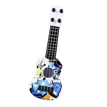 Imagem de harayaa Brinquedo infantil guitarra instrumento musical fácil e divertido 4 miniguitarra brinquedo educativo para festas brinquedos, Padrão de grafite