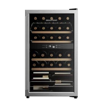 Imagem de Adega Brastemp Dual Zone 33 Garrafas Inox 110v BZB33BEANA