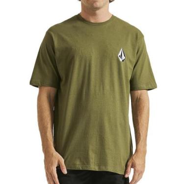 Imagem de Camiseta Volcom Deadly Stone Wt23 Masculina Verde Militar