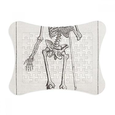 Imagem de Decoração de esqueleto humano, moldura de quebra-cabeça para decoração de imagem ornamento de jogo de quebra-cabeça