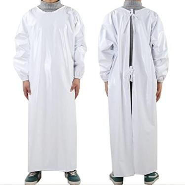 Imagem de Avental À Prova D'água PVC Engrossado À Prova D'água Avental De Manga Comprida, Para Abate, Cozinha, Fábrica De Processamento De Carne, Fácil De Limpar,140X130CM,Constructive23