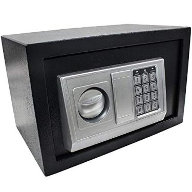 Imagem de Cofre digital eletrônico Preto 31x20x20cm senha e chave BM96-X - Lorben