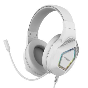 Imagem de HEADSET GAMER PLAY ON BRANCO LED RAINBOW 2M DRIVER 40MM LETRON