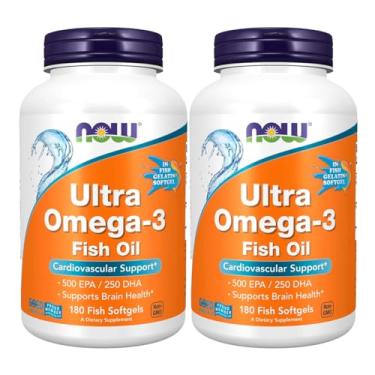 Imagem de Now Foods Ultra Omega-3 500/250 Fish Gelatin 180 Softg 2 unidades Produto Importado