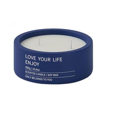 Imagem de 2 peças copo de vela de cerâmica minimalista e criativo nórdico para casa, vela de soja, copo vazio para casamento, jantar, festa-curta 8-OW-0238 aroma de groselha preta