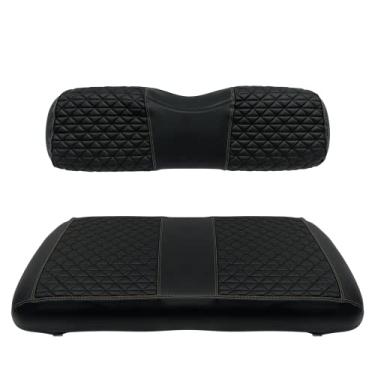 Imagem de XUANYUDG0769 Capas de assento dianteiro de carrinho de golfe para EZGO TXT 1994-2013 OEM almofada de assento, fivelas ajustáveis/não é necessário grampeador, preto/verde/vermelho/azul