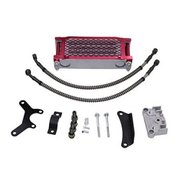 Imagem de Trkimal Kits de resfriamento de óleo do motor Radiador para Pit Dirt Bike ATV Motocicleta Quad Moto 125CC 140CC Tao Tao Bosuer KAYO Apollo Gold Xmotos (Kits de Radiador Vermelho)