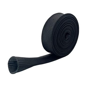 Imagem de Escudo térmico de fio de vela de ignição 2,5 cm IDX10' manga térmica ajustável linha de combustível escudo térmico para carro e proteção de tear de fio automotivo (preto)