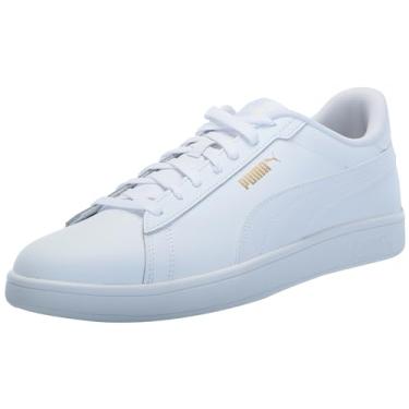 Imagem de PUMA Tênis masculino Smash 3.0, Puma Branco puma branco dourado, 45
