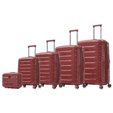 Imagem de Kit Mala de Viagem de Fibra Polipropileno Rodinhas 360º ANTIFURTO-G/M/P/PP/FRASQUEIRA-5 pçs-LT0013-Unissex