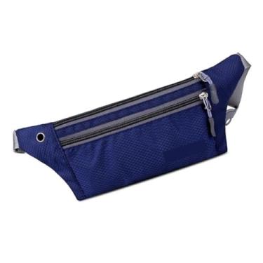 Imagem de Pochete esportiva doleira porta celulares para academia corrida passeio feminina masculina (Azul)