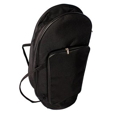 Imagem de Bolsa de tecido Oxford portátil com alça de peso Tuba Gig Bags design profissional para trompa tenor francesa mochila de armazenamento acolchoada grande capacidade preta