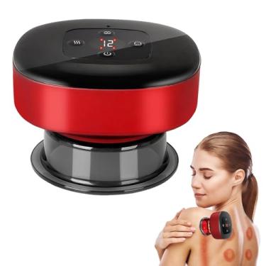 Imagem de Dispositivo elétrico de ventosas com 12 níveis de sucção e temperatura portátil Smart Cupping Therapy Massageador elétrico conjunto de terapia de ventosa, alivia dores musculares no pescoço, ombro nas