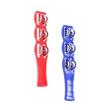 Imagem de EASTROCK Palito de plástico, instrumento musical de percussão latina, bastão de pandeiro, preto e vermelho, 2 peças