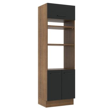 Imagem de Torre Quente Madesa Agata 70cm 3 Portas Rustico Preto