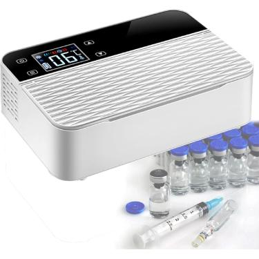 Imagem de Refrigerador de medicamentos e refrigerador de insulina para carro Pequeno refrigerador de insulina portátil Refrigerador de medicamentos para viagens Recipiente refrigerado com display LCD