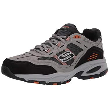 Imagem de Skechers Vigor 2.0 Nanobet Oxford masculino, Cinza/laranja, 7 Wide