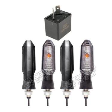 Imagem de Kit Com 4 Pisca Led Cb Twister Plasmoto - Universal + Rele
