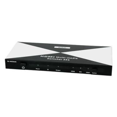 Imagem de Conversor Switcher 3x1 Hdmi Ypbpr Dvi Para Hdmi Scaler Spdif - belfan
