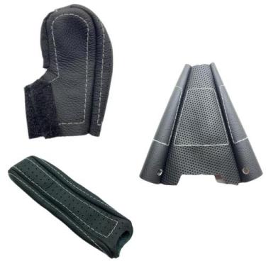 Imagem de Kit Capas Manopla Câmbio Manual + Alavanca Freio + Coifa New Civic G8 