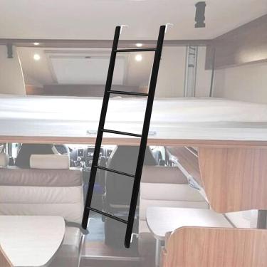 Imagem de Escada ajustável para RV para trailers de viagem, escada de beliche de 4/5 degraus que economiza espaço, escada de decoração de cama de dormitório universal, 150 cm (59 ")
